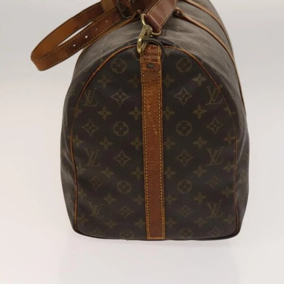 LOUIS VUITTON Monogram Keepall Bandouliere 50 Boston Bag M41416 LV Auth 137204 - Picture 6 of 16